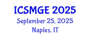 International Conference on Soil Mechanics and Geotechnical Engineering (ICSMGE) September 25, 2025 - Naples, Italy