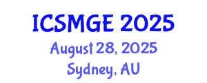 International Conference on Soil Mechanics and Geotechnical Engineering (ICSMGE) August 28, 2025 - Sydney, Australia
