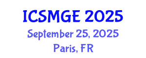 International Conference on Soil Mechanics and Geotechnical Engineering (ICSMGE) September 25, 2025 - Paris, France