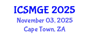 International Conference on Soil Mechanics and Geotechnical Engineering (ICSMGE) November 03, 2025 - Cape Town, South Africa