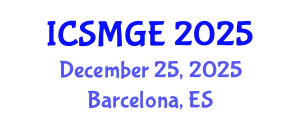 International Conference on Soil Mechanics and Geotechnical Engineering (ICSMGE) December 25, 2025 - Barcelona, Spain