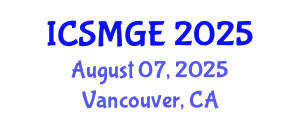 International Conference on Soil Mechanics and Geotechnical Engineering (ICSMGE) August 07, 2025 - Vancouver, Canada