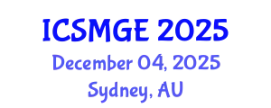 International Conference on Soil Mechanics and Geotechnical Engineering (ICSMGE) December 04, 2025 - Sydney, Australia