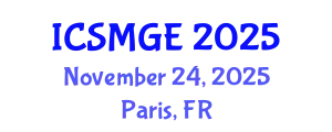 International Conference on Soil Mechanics and Geotechnical Engineering (ICSMGE) November 24, 2025 - Paris, France