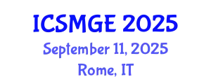 International Conference on Soil Mechanics and Geotechnical Engineering (ICSMGE) September 11, 2025 - Rome, Italy