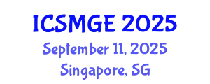 International Conference on Soil Mechanics and Geotechnical Engineering (ICSMGE) September 11, 2025 - Singapore, Singapore