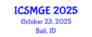International Conference on Soil Mechanics and Geotechnical Engineering (ICSMGE) October 23, 2025 - Bali, Indonesia
