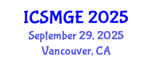 International Conference on Soil Mechanics and Geotechnical Engineering (ICSMGE) September 29, 2025 - Vancouver, Canada