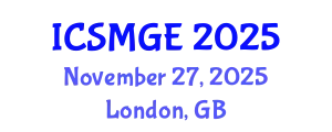 International Conference on Soil Mechanics and Geotechnical Engineering (ICSMGE) November 27, 2025 - London, United Kingdom