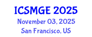 International Conference on Soil Mechanics and Geotechnical Engineering (ICSMGE) November 03, 2025 - San Francisco, United States