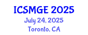International Conference on Soil Mechanics and Geotechnical Engineering (ICSMGE) July 24, 2025 - Toronto, Canada