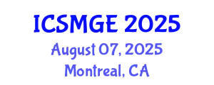 International Conference on Soil Mechanics and Geotechnical Engineering (ICSMGE) August 07, 2025 - Montreal, Canada