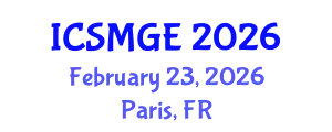 International Conference on Soil Mechanics and Geotechnical Engineering (ICSMGE) February 23, 2026 - Paris, France
