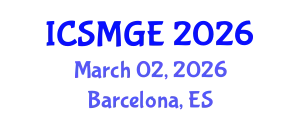 International Conference on Soil Mechanics and Geotechnical Engineering (ICSMGE) March 02, 2026 - Barcelona, Spain