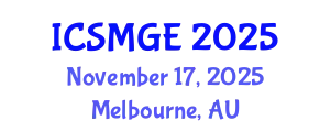 International Conference on Soil Mechanics and Geotechnical Engineering (ICSMGE) November 17, 2025 - Melbourne, Australia