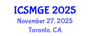 International Conference on Soil Mechanics and Geotechnical Engineering (ICSMGE) November 27, 2025 - Toronto, Canada