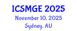 International Conference on Soil Mechanics and Geotechnical Engineering (ICSMGE) November 10, 2025 - Sydney, Australia