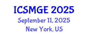 International Conference on Soil Mechanics and Geotechnical Engineering (ICSMGE) September 11, 2025 - New York, United States
