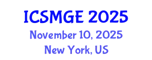 International Conference on Soil Mechanics and Geotechnical Engineering (ICSMGE) November 10, 2025 - New York, United States
