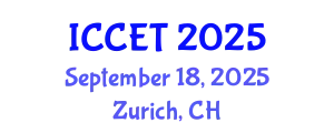 International Conference on Chemical Engineering and Technology (ICCET) September 18, 2025 - Zurich, Switzerland