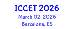 International Conference on Chemical Engineering and Technology (ICCET) March 02, 2026 - Barcelona, Spain