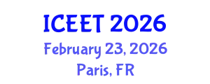 International Conference on Electrical Engineering and Technology (ICEET) February 23, 2026 - Paris, France