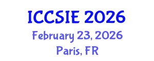 International Conference on Computer Science and Information Engineering (ICCSIE) February 23, 2026 - Paris, France