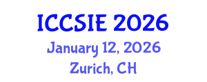 International Conference on Computer Science and Information Engineering (ICCSIE) January 12, 2026 - Zurich, Switzerland