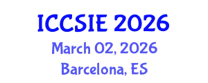International Conference on Computer Science and Information Engineering (ICCSIE) March 02, 2026 - Barcelona, Spain
