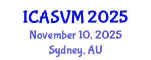 International Conference on Animal Science and Veterinary Medicine (ICASVM) November 10, 2025 - Sydney, Australia