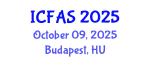 International Conference on Fisheries and Aquatic Sciences (ICFAS) October 09, 2025 - Budapest, Hungary
