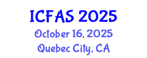 International Conference on Fisheries and Aquatic Sciences (ICFAS) October 16, 2025 - Quebec City, Canada