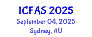 International Conference on Fisheries and Aquatic Sciences (ICFAS) September 04, 2025 - Sydney, Australia