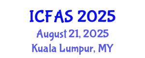 International Conference on Fisheries and Aquatic Sciences (ICFAS) August 21, 2025 - Kuala Lumpur, Malaysia