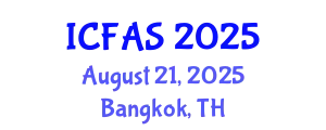 International Conference on Fisheries and Aquatic Sciences (ICFAS) August 21, 2025 - Bangkok, Thailand