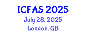 International Conference on Fisheries and Aquatic Sciences (ICFAS) July 28, 2025 - London, United Kingdom