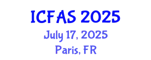 International Conference on Fisheries and Aquatic Sciences (ICFAS) July 17, 2025 - Paris, France