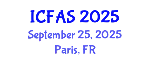 International Conference on Fisheries and Aquatic Sciences (ICFAS) September 25, 2025 - Paris, France