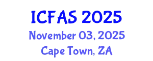 International Conference on Fisheries and Aquatic Sciences (ICFAS) November 03, 2025 - Cape Town, South Africa