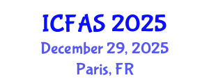 International Conference on Fisheries and Aquatic Sciences (ICFAS) December 29, 2025 - Paris, France