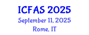 International Conference on Fisheries and Aquatic Sciences (ICFAS) September 11, 2025 - Rome, Italy