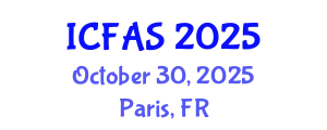 International Conference on Fisheries and Aquatic Sciences (ICFAS) October 30, 2025 - Paris, France