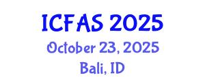 International Conference on Fisheries and Aquatic Sciences (ICFAS) October 23, 2025 - Bali, Indonesia