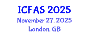 International Conference on Fisheries and Aquatic Sciences (ICFAS) November 27, 2025 - London, United Kingdom