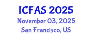 International Conference on Fisheries and Aquatic Sciences (ICFAS) November 03, 2025 - San Francisco, United States