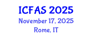 International Conference on Fisheries and Aquatic Sciences (ICFAS) November 17, 2025 - Rome, Italy