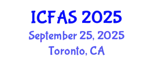 International Conference on Fisheries and Aquatic Sciences (ICFAS) September 25, 2025 - Toronto, Canada