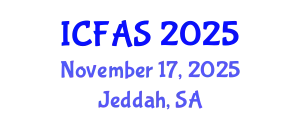International Conference on Fisheries and Aquatic Sciences (ICFAS) November 17, 2025 - Jeddah, Saudi Arabia