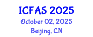 International Conference on Fisheries and Aquatic Sciences (ICFAS) October 02, 2025 - Beijing, China