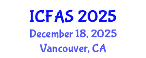 International Conference on Fisheries and Aquatic Sciences (ICFAS) December 18, 2025 - Vancouver, Canada